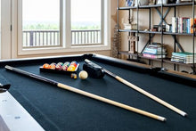 Chamberlain Game Tables Aspen Nights Handcrafted Distressed Wood 7' Pool Table Brown and Black