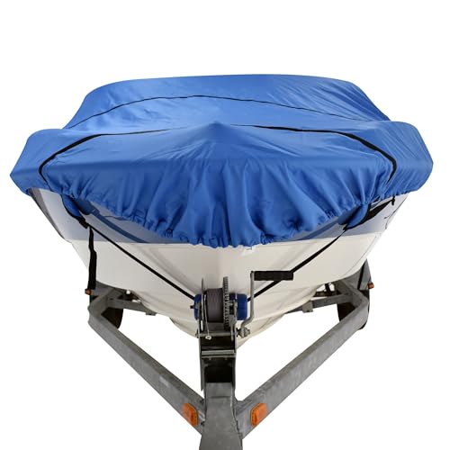 Budge American Flagship Ripstop Boat Cover, Fits Center Console V-Hull Boats 20'-22' Long, Blue