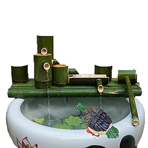 Water Features for The Garden Bird Bath Water Feature Pump Bamboo Fountain is Suitable for Decorating Fish Tanks, Stone Troughs, Ponds to Automatically Beautify Waterscapes (4(40Cm/15.7In))