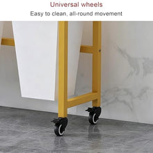 Plant Cart 2 Tier Flower Display Stand With 6White Buckets For Florist