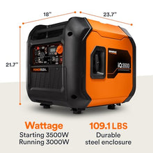 Generac 3,500 Watt Gas Powered Portable Inverter Generator, Electric Start