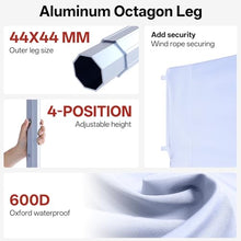 ABCCANOPY Aluminum Octagon Tent 10x10 Commercial 600D Canopy White