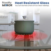 Royalty 54" Inch Round Tempered Glass Table Top – Clear Table Top Glass – Useful for Replacement, Tabletop Protector, Patio, Dining, Coffee, Desks - 1/4" Thick Flat Polished Edge