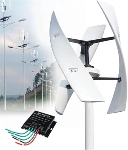 Lbxlhr 10000W/12000W Wind Turbine Vertical Axis Permanent Maglev Generator, Magnetic Levitation Vertical Axis Electric Power Generator 12V-220V, with Controller(12000w,12v)