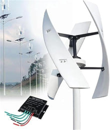 Lbxlhr 10000W/12000W Wind Turbine Vertical Axis Permanent Maglev Generator, Magnetic Levitation Vertical Axis Electric Power Generator 12V-220V, with Controller(12000w,12v)