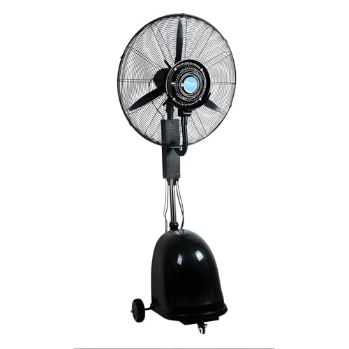 Banfluxion Industrial Misting Fan Electric Spray Fan 26” High Velocity Mister Humidification and Watering Cooling System, 110V, Black