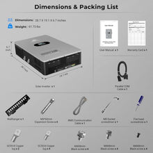 SUNGOLDPOWER 12000W 48V Solar Inverter,120V/240V Split Phase Pure Sine Wave All-in-One Inverter with Dual 22A MPPT,PV RSD,200A Charger, Parallel 6 Units for Off-Grid Home,RV,Farm(FR12K-B)