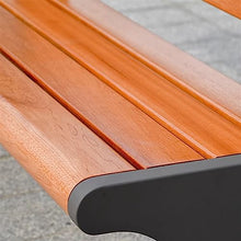 SAeWare Garden Bench Outdoor Park Bench with Backrest, Sturdy Metal Frame and Wood Seats, Modern Outdoor Leisure Chairs for Garden, Park, Courtyard, Backyard Outdoor Bench (One Color 150x60x80CM)