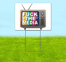 TampaPrinting F The Media Yard Sign 18" x 24" with Metal Stake