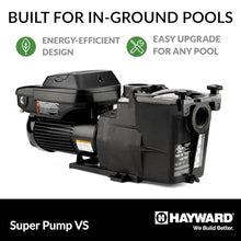 Hayward Super Pump VS Variable Speed Pool Pump for In-Ground Pools, 1.65 HP