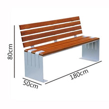 Ronghw0607 Garden Bench Dark Brown Outdoor Bench Park Lounge Double Bench with Backrest Park Patio Seat(Large)
