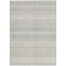 HomeRoots 10' x 14' Ivory Striped Washable Non-Skid Indoor Outdoor Area Rug Ivory
