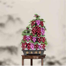 YXIANG56Q Fake Plants Artificial Green Plant Jade Grape Bonsai Ornament for Home Office Bonsai Tree