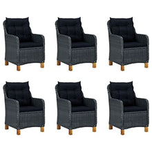 ZQQLVOO 7 Piece Patio Dining Set Dark Gray, Outdoor Patio Furniture Set, Garden Furniture Set, Poolside Lounge Furniture for Patio, Garden, and Poolside