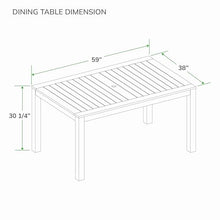Cambridge Casual Sydney Teak Wood 7 Piece Outdoor Dining Set All-Weather Wicker/Light Tan