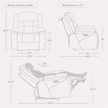Wall Hugger Power Lift Recliner Chair with Massage, USB Charging Ports