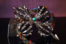 Generic Tibetan Temple Collection Skull Head Cross Nine Shares Vajra Magic Weapon