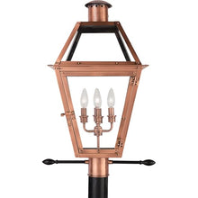 Quoizel Rue De Royal Charleston 4-Light Outdoor Post Lantern 26 Inch Aged Copper