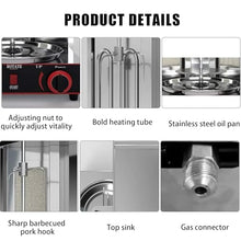 LwiftGal Commercial Gas Barbecue Grill, Vertical Rotisserie Machine, Rotisserie Oven, Chicken Rotisserie Machine, Heating Evenly, Removable for Cleaning, for Restaurant,Black-L