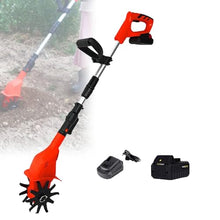Ostreemaner Cordless Rotavator,Electric Soil Cultivator -with 4000mah Rechargeable Battery,20v Battery Tiller-32cm Working Width/25cm Tilling Depth,for The Garden, Vegetable Plots,4000mA×1
