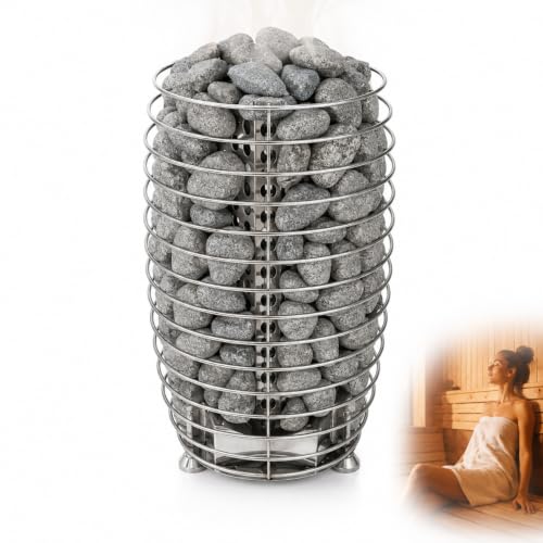 Sauna Heater, Freestanding Stone Tower, Stainless Steel, 3kW 15kW