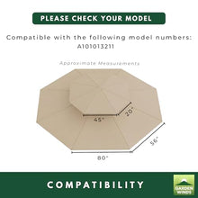 Garden Winds Reinforced RipLock 350 Replacement Canopy Top Netting Set Compatible with Jefferies 10’ x 12’ Gazebo Model A101013211 – Beige
