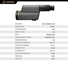 Leupold GR 12-40x60mm Gold Ring Spotting Scope HD Impact Reticle 120373