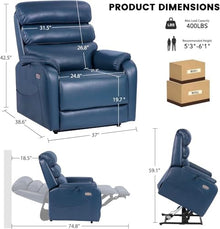 UOPYNE Wide Lay Flat Oversized Power Lift Recliner for Elderly