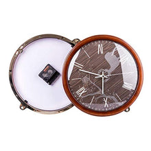 ERTTGWGF Home use Vintage Wooden Double Sided Bracket Mounted Silent Outdoor Indoor Station Clock for Garden Home White Clock Dial