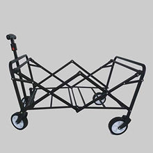 Garden Carts Garden Cart 4-Wheel Folding Trolley -Foldable Pull Wagon Hand Cart Foldable Camping Cart Portable Garden and DIY Cart – 70 kg Capacit