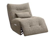 Monarch Specialties I 8188 Reclining Chair, 35" Wide, Power Heat Massage, Power Recliner, Swivel, Glider, Upholstered, Light Brown Fabric, Contemporary, Modern