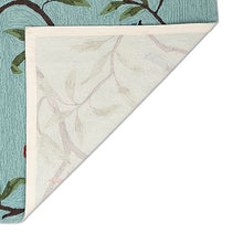 Liora Manne Aqua Ravella Birds on Branches Indoor/Outdoor Rug 8'3" x 11'6" Blue