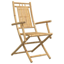 KUPTYERFG Foldable Bamboo Garden Chair Set of 2 Sling Patio Chairs