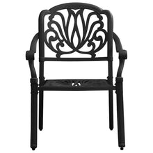 Coespram 3 Piece Bistro Set Cast Aluminum Outdoor Patio Furniture Black