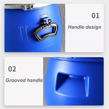 DIROVO Rain Barrels Water Storage Barrel,Large Plastic Blue Open Top Drum Keg, Containers,Food Grade Container for Shipping(200L)