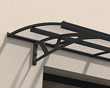 Palram - Canopia Amsterdam 6690 22' x 5' Door/Window Awning, Gray/Clear