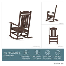POLYWOOD Presidential Rocking Chair in Mahogany