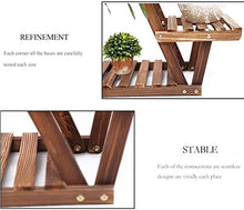MIIKHI Plant Stand Flower Pot Stand Plant Stand Flower Pot Holder Plant Holder Mid Century Wood Flower Display Rack Wooden Outdoor Free Standing Plant