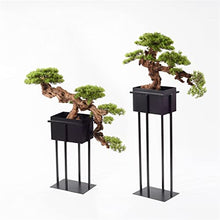 XJOYSL7921 Artificial Bonsai Houseplant Artificial Plants Bonsai Pine Tree Zen Floorstand Simulated Welcome Ornament with Iron Stand Corridor Decoration for Home Office(Large)