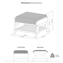 Cambridge Casual Camden Teak Outdoor Ottoman with Free Patio Cover, Koboo Gray All-Weather Wicker Patio Ottoman with Quick-Dry Foam Cushion, Built-in Lower Storage, 250 Lbs Capacity