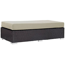 America Luxury - Outdoor Modern Contemporary Urban Design Rectangle Ottoman Beige