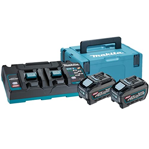Makita 40VMAX 5.0AH XGT BL4050Fx2 Battery Kit + DC40RB + Makpac XGT