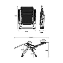 IIPOSAQQ Zero Chair Patio Chair Lounge Chair Chaise Recliner Outdoor Folding Adjustable Heavy Duty Zero Chair for Patio Pool Beach Lawn Deck Yard (Color : Silver)