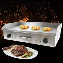 XQZMZSCP Electric Countertop Flat Top Griddle,4400W Commercial Restaurant Teppanyaki Grill,Stainless Steel with Adjustable