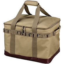 ASWRTYJO Brown Cooking Utensils Storage Bag Camping Equipment Compartment Large-Capacity Barbecue Picnic Foldable