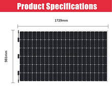 JKSVTF Solar Panel Kit,Flexible Solar Panel 370 Watt Monocrystalline Semi Flexible Bendable Mono Off Grid Charger for Marine RV Cabin Van Car