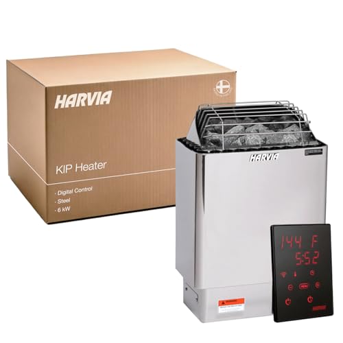 Harvia KIP Wall Mount Electric Sauna, 220V-240V, 6kW, Digital Controls
