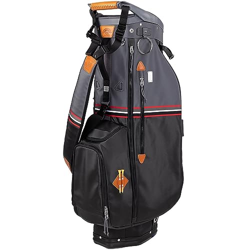 Sun Mountain Men's Mid-Stripe Cart Bag '24 Black/Gunmetal/Red