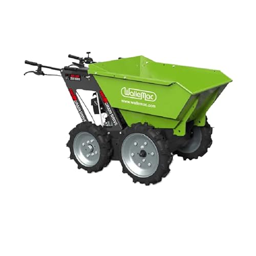 Wallemac Compact All Terrain Wheelbarrow 550lbs Gas Powered Green