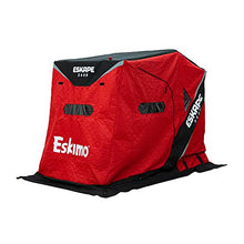 Eskimo Eskape 2400 Insulated 2-Person Ice Fishing Shelter with Sled and Bench Seat Red/Black